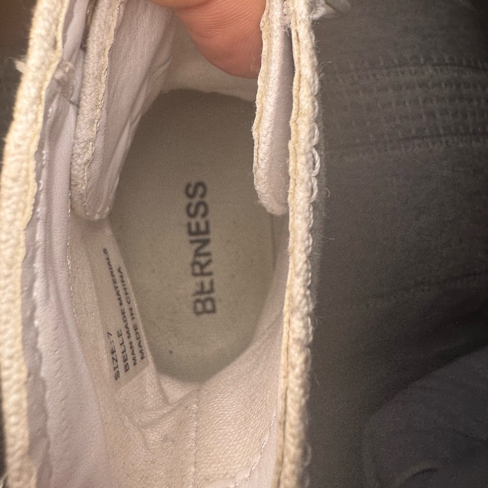 Berness High-Top White Sneakers Size 7 - Picture 6 of 9